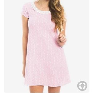 Lauren James | Pink Caroline Swing T-shirt Dress